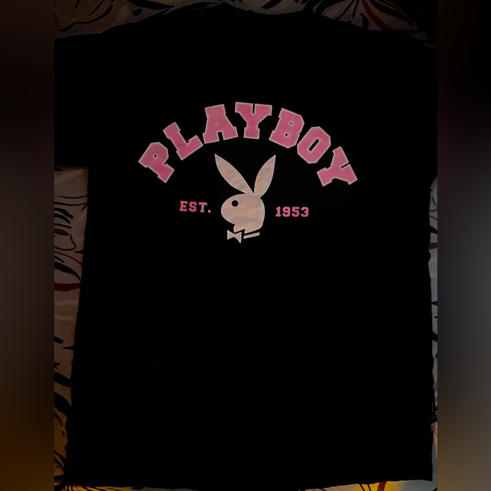 PLAYBOY PINK BLACK SHIRT